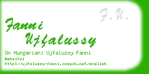 fanni ujfalussy business card